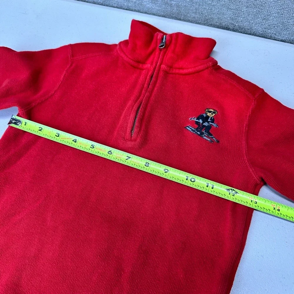 Polo Ralph Lauren Toddler Cotton Quarter-Zip Pullover Long Sleeve Polo Shirt 4T